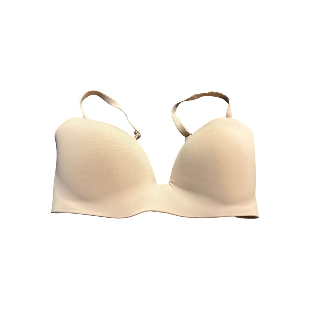 Victorias Secret Wireless T-Shirt Bra Nude Beige Lightly Lined 34DD 34E 0904